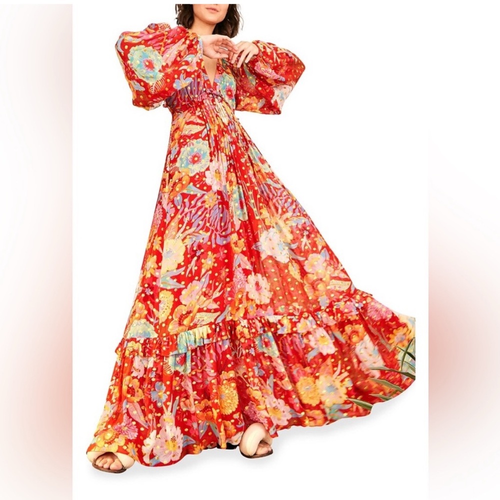 Farm Rio Hudson Floral Maxi Dress